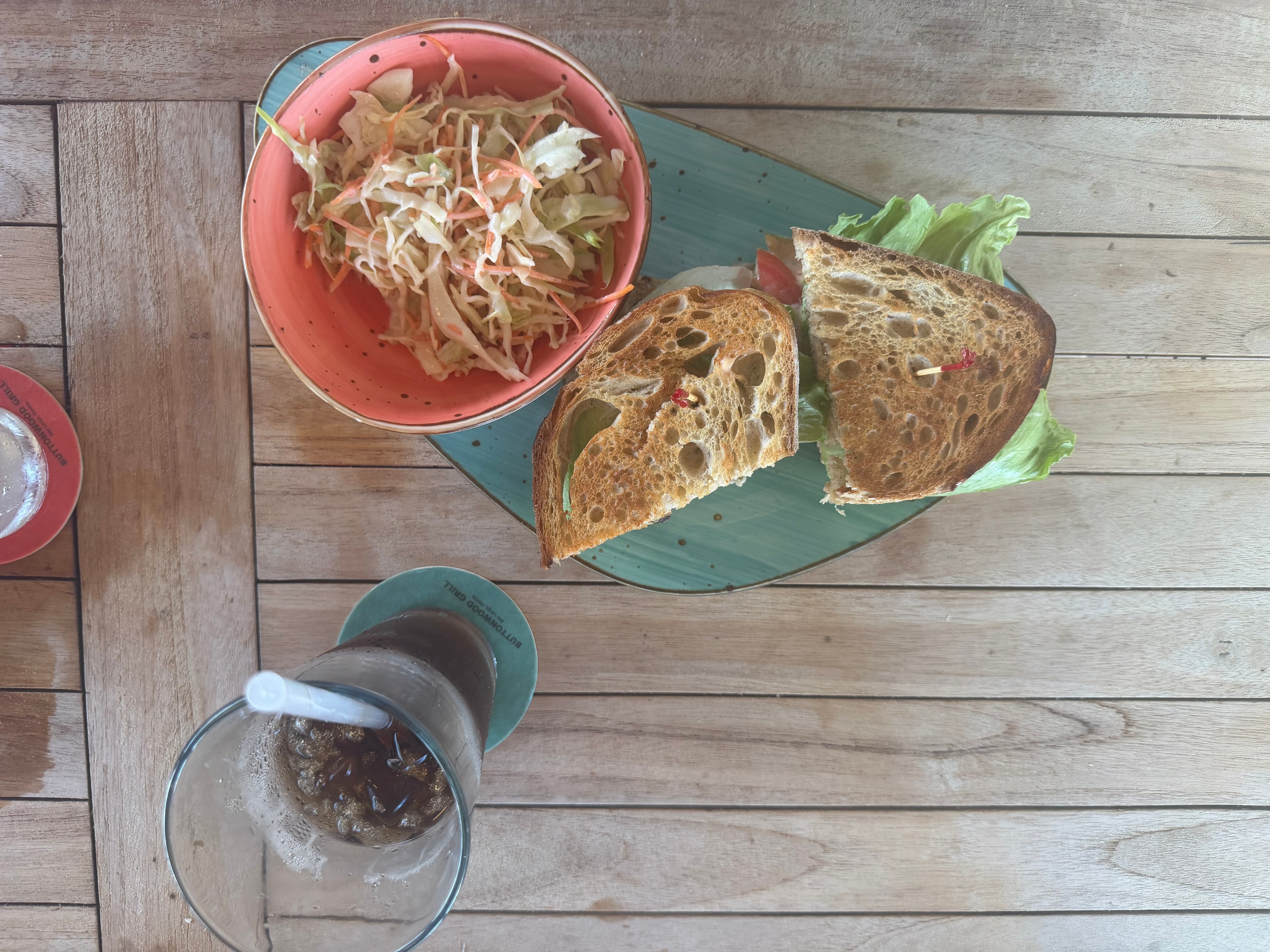 Buttonwood fish sandwich with coleslaw